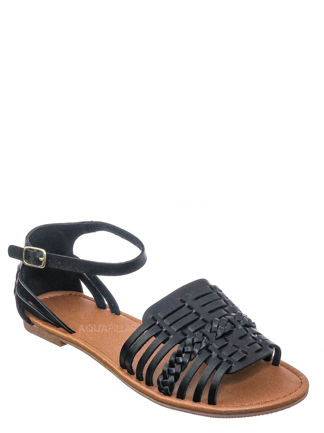 black flat sandals closed toe