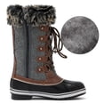 thumbnail image 2 of Dream Pairs Botas de nieve cálidas de invierno para mujer Botas de nieve informales impermeables a media pantorrilla para exteriores RIVER_1 Dream Pairs MAINE, 2 of 6