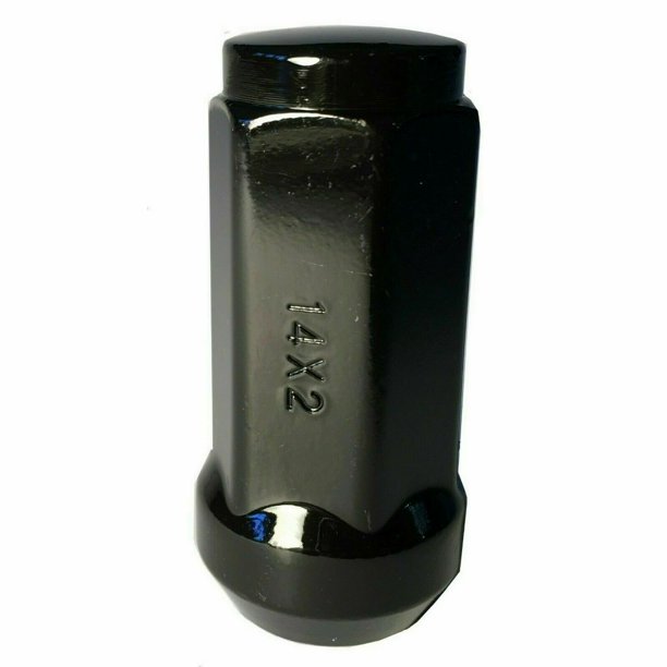 Black 14x2 Lug Nut 1.9" Long Bulge Acorn with 3/4" Hex Ford Expedition