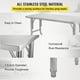 thumbnail image 3 of VEVOR Mesa de Trabajo Comercial de 48 x 24 Pulgadas, Mesa Plegable de Acero Inoxidable Resistente con Carga de 600 Libras, Mesa de Trabajo de Cocina, Isla de Cocina de Acero Inoxidable Plateado VEVOR 121.9 x 63.5 x 17.8 centimeters, 3 of 8