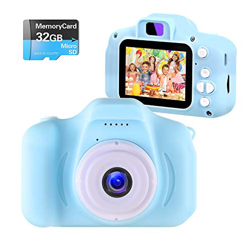 32G SD Card Included NINE CUBE Kids Camera Digital Camera for 3-10 Year Old Girls,Toddler Toys Video Recorder 1080P 2 Inch,Children Camera Birthday Festival Gift for 3 4 5 6 7 8 9 Year Old Boys