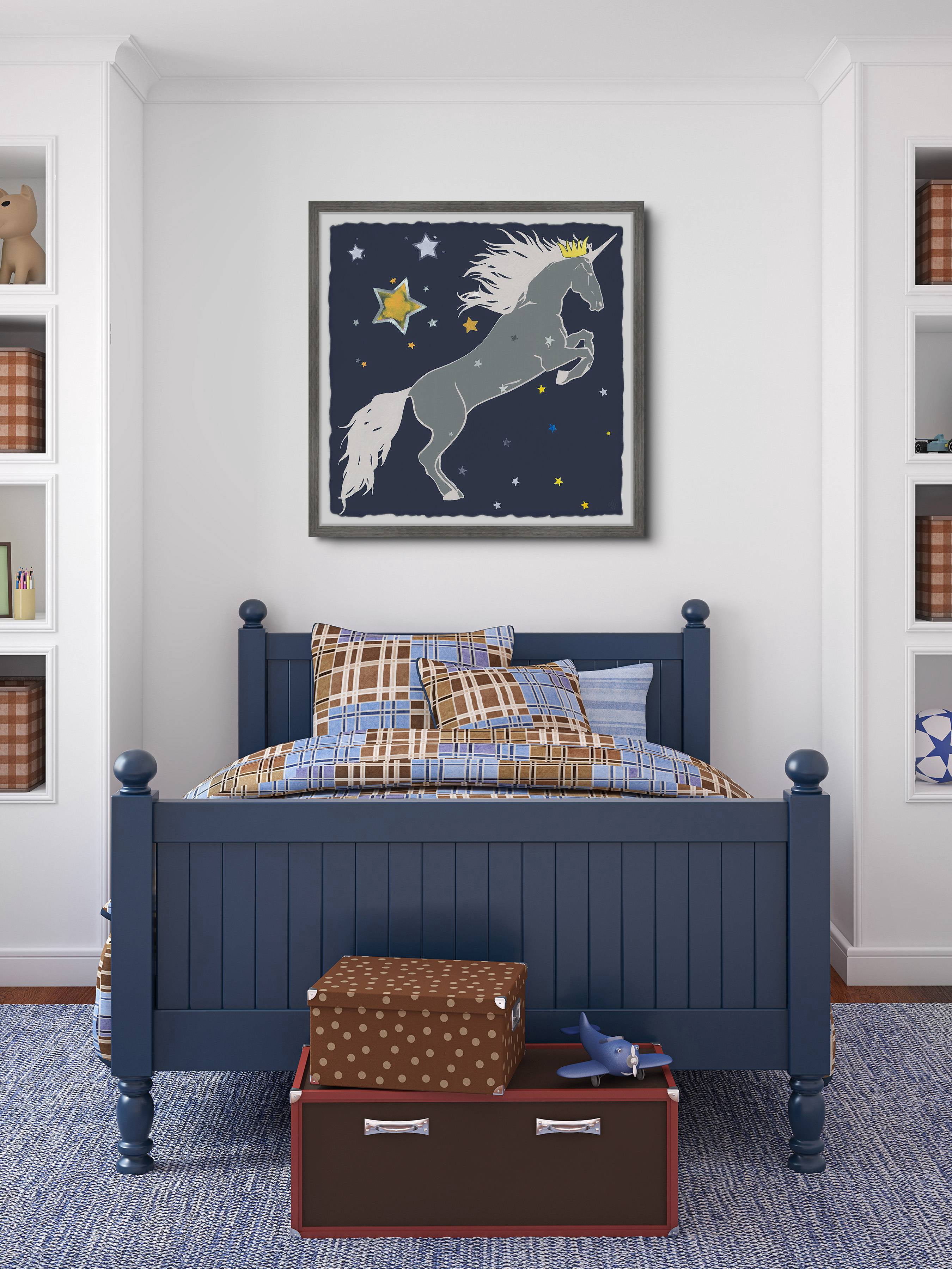 Marmont Hill Star-crowned Unicorn Framed Wall Art