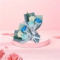 thumbnail image 5 of Mini Fake Rose Bouquet - Blue Roses Artificial Flowers, Long-lasting Everlasting Floral Decor, Symbolizing Unfading Companionship & Romance, 5 of 6