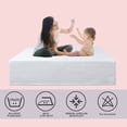 thumbnail image 4 of King Bed Skirt-Box Spring Cover with 14 Inch Tailored Drop,Wrinkle and Fade Resistant Hotel Wrap Around Bed Skirts,Bed Frame Cover (Wave Pattern White, King), 4 of 5