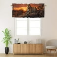 thumbnail image 2 of Leopard Printed Window Curtains Valances Safari Cheetah Wild Animal Jungle Sunset Window Valance for Living Room Bedroom, Kitchen Valance Rod Pocket Window Curtain 54 by 18 in, 1 Panel, 2 of 6
