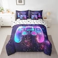 thumbnail image 2 of Manfei Girls Gamepad 7pcs Bedding Comforter Set,Modern Gamer Queen Bedding Sets,Galaxy Starry Sky Queen Sheet Sets,Ultra Soft Home Decor Reversible, 2 of 8