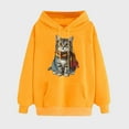 thumbnail image 2 of VEKDONE Cute Cat Graphic Hoodies for Women Fall Long Sleeve Thin Fleece Hooded Sweatshirts Casual Loose Fit Lightweight Pullover Sweatshirt with Pockets, 2 of 6