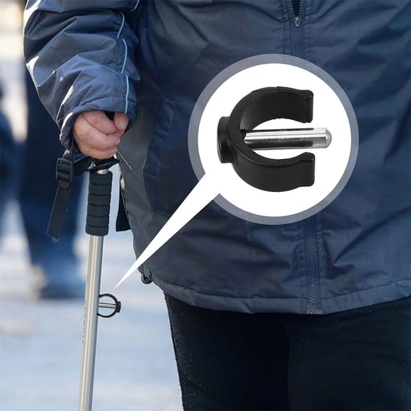 Beaupretty 4PCS Walking Stick Attachment for Wheelchair Cane Holder Steel Enhance Stability Daily Use