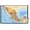 Premium Poster & Push Pin Bundle, variant on Map - Mexico Wall Poster, 14.725" x 22.375", Framed