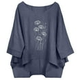 thumbnail image 2 of Ailaofu Womens Summer Tops 2026 Crew Neck Mid-Sleeve Tops Blouses Spring Fashion, 2 of 7