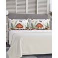 thumbnail image 4 of Spring Mushrooms California King Pillow Case - Microfiber Bed Throw Pillow Covers, Farmhouse Pastoral Botanical Watercolor Decorative Lumbar Pillow Cover with Envelope Closure for Sofa/Travel 20"x40", 4 of 6