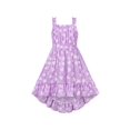 thumbnail image 1 of Girls Dress High-low Ruffle Elastic Waist Spaghetti Heart Sleeveless 12 Years, 1 of 6