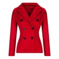 thumbnail image 3 of Lindreshi Shackets for Women 2023 Fall Women Thin Button Long Sleeve Tops Blouse Shirt Spring Models Solid Small Suit Top, 3 of 5