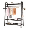 thumbnail image 1 of Perchero Ropa Rack Metálico con 3 Niveles Closet Reforzado Color Negro, 1 of 5