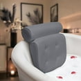 thumbnail image 1 of Essort Bathtub Pillow 3D Air Mesh Bath Pillow Ergonomic Bath Cushion for Head Neck Back Shoulder Support Fits Any Bathtubs(Grey), 1 of 7