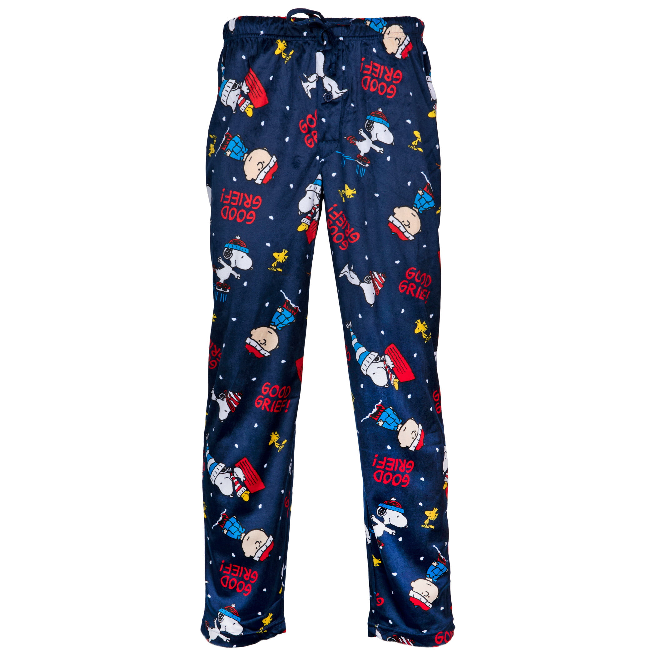 Briefly Stated Peanuts Snoopy Men's Sleep Pajama Pants Angry Birds Orange  S M 