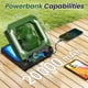 thumbnail image 4 of Ventilador solar recargable para acampar de 20000 mAh con linterna LED verde, 4 of 8