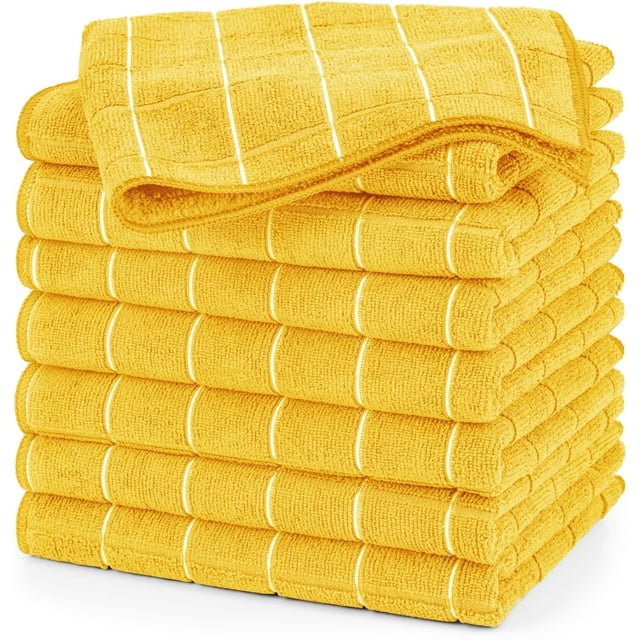 Utopia Towels - Toallas de cocina de microfibra súper absorbentes, 18.0 x 26.0 in, duraderas, suaves y sin pelusa, ideales para limpiar platos, sartenes y electrodomésticos de cocina (paquete de 8 ama
