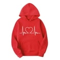 thumbnail image 3 of Fanxing 2025 Clearance Women Men 2 Piece Tracksuit Set Long Sleeve Hoodies Sweatsuits and Sweatpants Outfits Jogger Workout Set M,L,XL,XXL,XXXLRed,XXL, 3 of 5