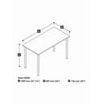 thumbnail image 2 of Bestar 24" X 48" Table with Square Metal Legs, 2 of 2