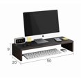 thumbnail image 2 of Miangastore Wood Monitor Stand Computer Riser Shelf Desk Organizer Wooden Lifting Rack Base For Desk Notebook Laptop Pc Printer Desktop Keyboard Storage, 2 of 8
