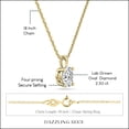 thumbnail image 5 of Dazzlingrock Collection IGI Certified 2.50 Cttw Oval Solitaire Lab Grown White Diamond 4 Prong Pendant Necklace with 18 inch Gold Chain for Women in 18K Solid Yellow Gold, 5 of 6