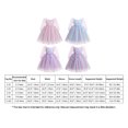 thumbnail image 3 of IBTOM CASTLE Girls Princess Long Sleeve Rainbow Party Tulle Dress 3D Flower Ruffle Mesh Dress Pageant Birthday Smocked Back Wedding Flower Girl Dress Rainbow Purple, 3 of 7