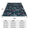 thumbnail image 3 of Pofeuu Navy Blue Geometric Print Ultra-Soft Micro Fleece Blanket,for Bed Or Sofa,All Season Throw Blankets Flannel Blanket-80"x60", 3 of 7