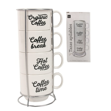 Sets de tazas apilables de café con soporte sublimables