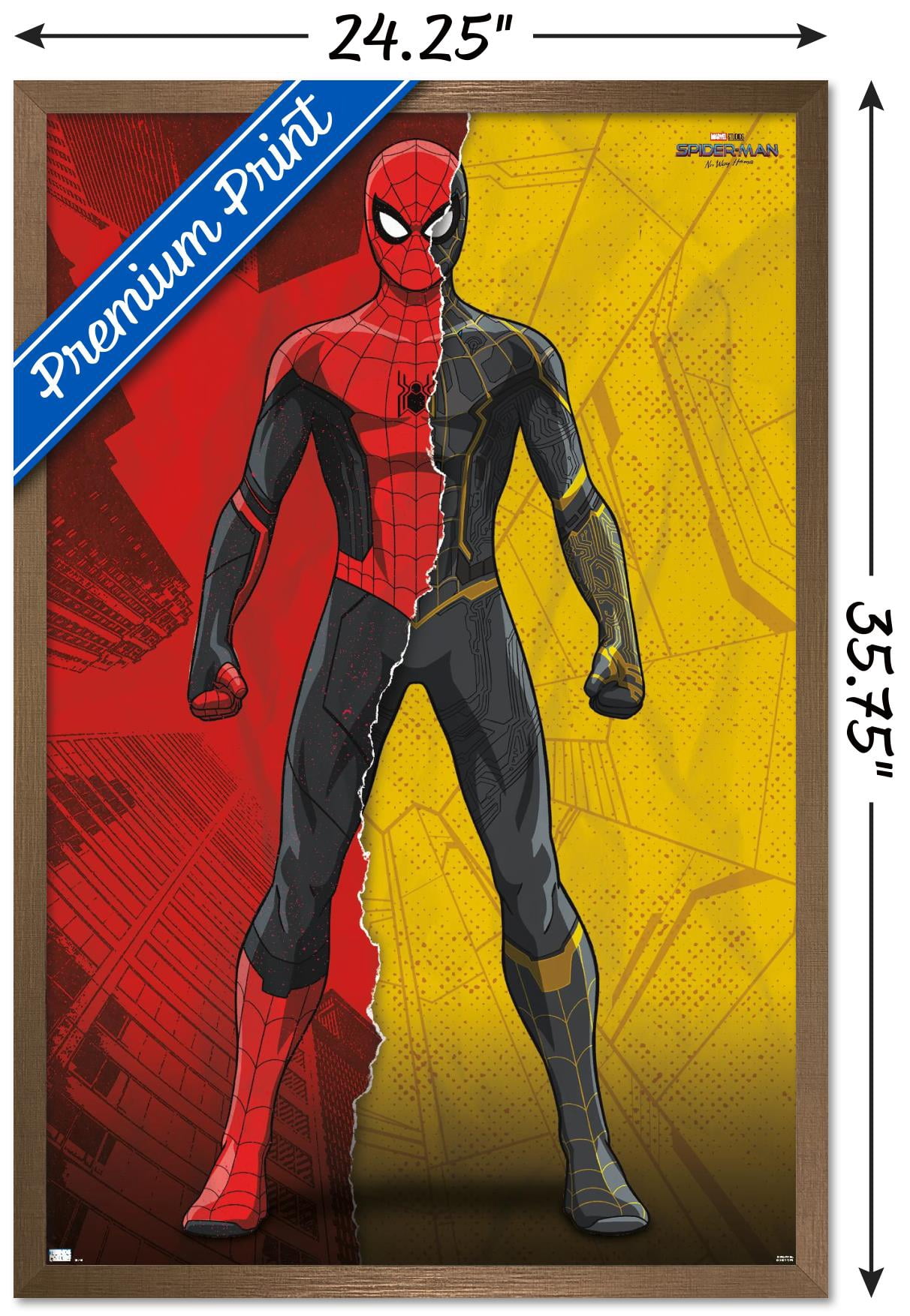 Marvel Spider-Man: No Way Home - Costume Blend Wall Poster, 22.375" x 34" Framed