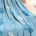 thumbnail image 3 of Blue Dog Paw Footprint Blanket,Comfortable Soft Flannel Throw Blanket,All Season,Warm Lightweight Blankets for Sofa Bed Couch Living Room Chair,30"x40"(80x100cm), 3 of 4