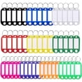 thumbnail image 1 of Paquete de 100 etiquetas para llaves para etiquetar, etiquetas para llaves que se pueden etiquetar con anilla, etiquetas de plástico reemplazables, 1 of 5