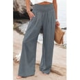 thumbnail image 1 of Pantalones holgados explosivos de algodón y lino, de pierna ancha, casuales, de primavera y verano para mujer., 1 of 6