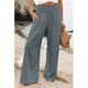 thumbnail image 1 of Pantalones holgados explosivos de algodón y lino, de pierna ancha, casuales, de primavera y verano para mujer., 1 of 6