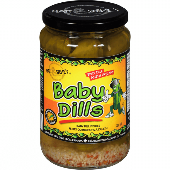 MATT & STEVE'S BABY DILLS SPICY DILL, MATT & STEVE'S BABY DILLS SPICY DILL 750ml