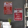 thumbnail image 4 of Tablero Advertencia 2 Uds. Placa Metal Vintage Pintura Hierro Rectangular 20x30cm, 4 of 9
