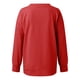 thumbnail image 3 of Gibobby Sudadera con forro polar Mujer 1 Uds. Sudadera holgada informal de manga larga con cuello redondo de Color sólido para mujer Otoño Invierno 1 Uds. Sudadera sin capucha(Rojo, S), 3 of 5
