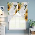 thumbnail image 6 of Swag Valance Curtains for Windows, Sunflower Light Filtering Kitchen Curtains with Rod Pocket, Summer Flowers Hummingbird Vintage Decorative Window Treatment Valances for Living Room, 28x36 - 2 PCS, 6 of 9