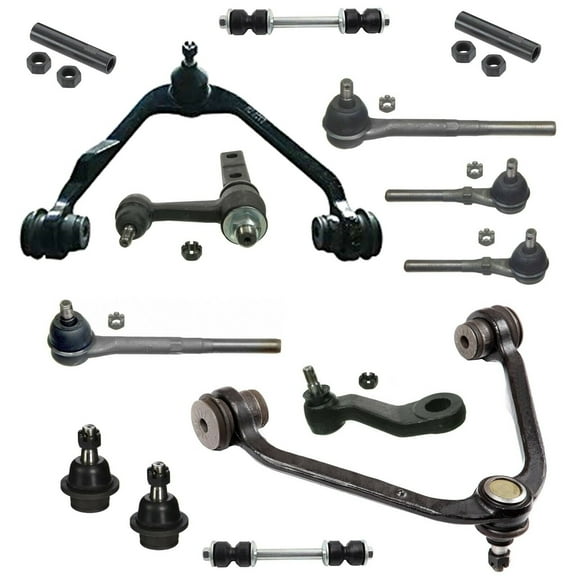 14 Pc Front Suspension Kit Control Arms with Ball Joints Passenger & Driver Side, Tie Rod Linkages & Sway Bar End Link Fits select: 1997-2003 FORD F150, 1997-2002 FORD EXPEDITION