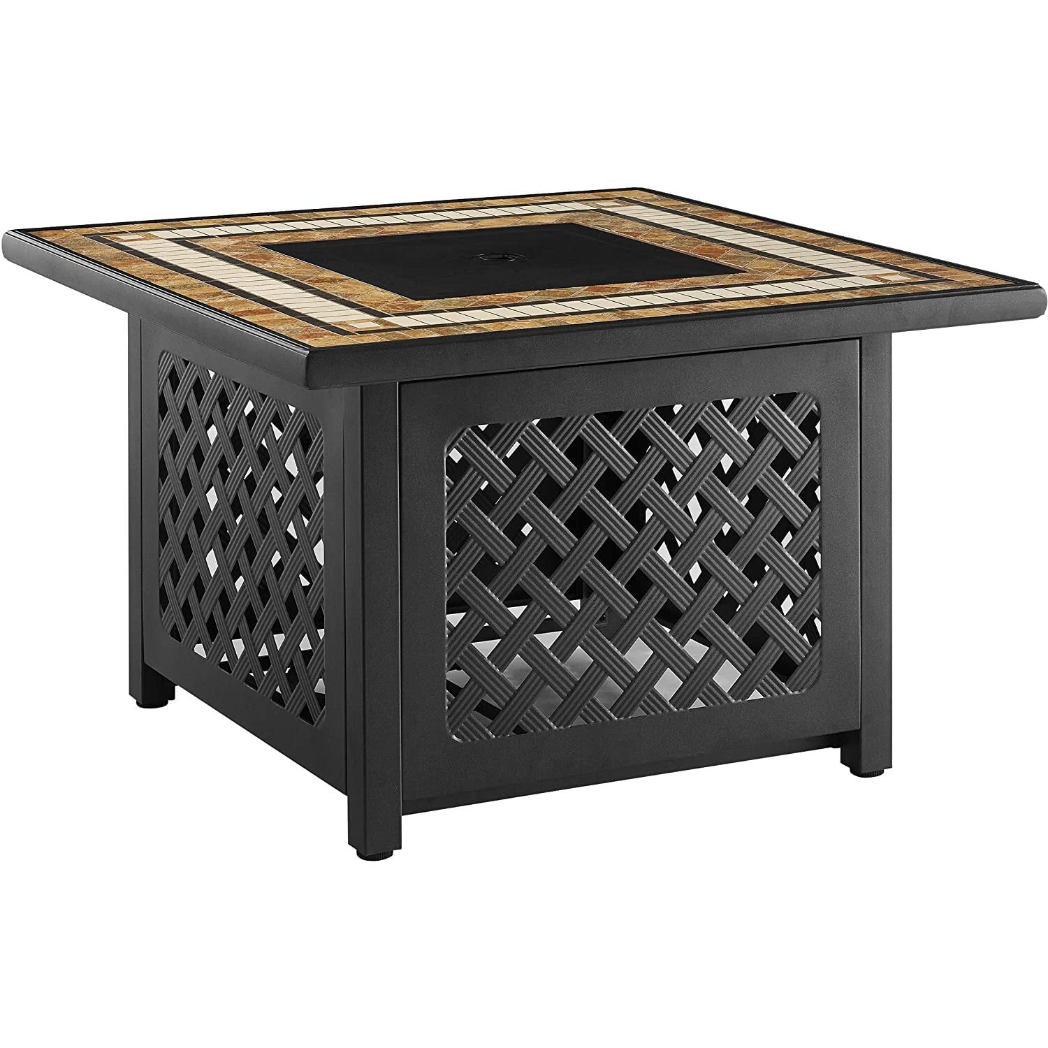 Tucson 46'' Square Stone Top Gas Fire Pit Table