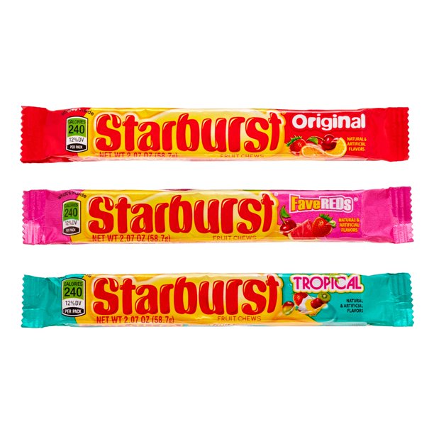 Starburst Fruit Chews Variety Pack, 2.07 Oz, 34 Ct