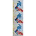 thumbnail image 2 of Addison Rugs Dream Shag Premium Machine Washable Transitional Rooster Blue Runner Rug, 2'3" x 7'6", 2 of 8