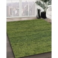thumbnail image 3 of Ahgly Company Machine Washable Indoor Round Abstract Green Onion Green Area Rugs, 6' Round, 3 of 7