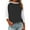 Black, variant on Weardear Women's 3/4 Sleeve Tops Casual Crew Neck Color Block Blouse (Women's）