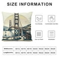 thumbnail image 5 of Orinice  18x18 Inch Cushion Case Decor Gate Bridge, American Landmark Golden Gate Bridge Farmhouse Throw Pillow Cover Home Pillowcase Decorations for Sofa Couch Office Car White, 5 of 5