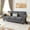 Gray, variant on Resenkos Upholstered Teddy Velvet 3-Seat Sofa with Comfy Back Pillows-Gray