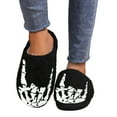 thumbnail image 3 of Fuzzy Slippers For Women 2023 Cozy Home Halloween Skeleton Finger Warm Winter Cotton Slippers Warm Cozy Winter House Slippers Bedroom Indoor House Shoes, 3 of 7