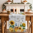 thumbnail image 2 of Table Runner 72 Inches Long for Kitchen Dining, Yellow Sunflowers Dresser Scarf Farmhouse, Dining Table Decorations for Wedding/Parties, Elegant Pastoral Floral Watercolor Wooden 18 x 72 In, 2 of 8