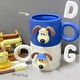thumbnail image 1 of Pegatinas 3D creativas para taza de agua de perro, pegatinas bonitas de dibujos animados para decoración del hogar, pegatinas de perro con orejas grandes, 1 of 5