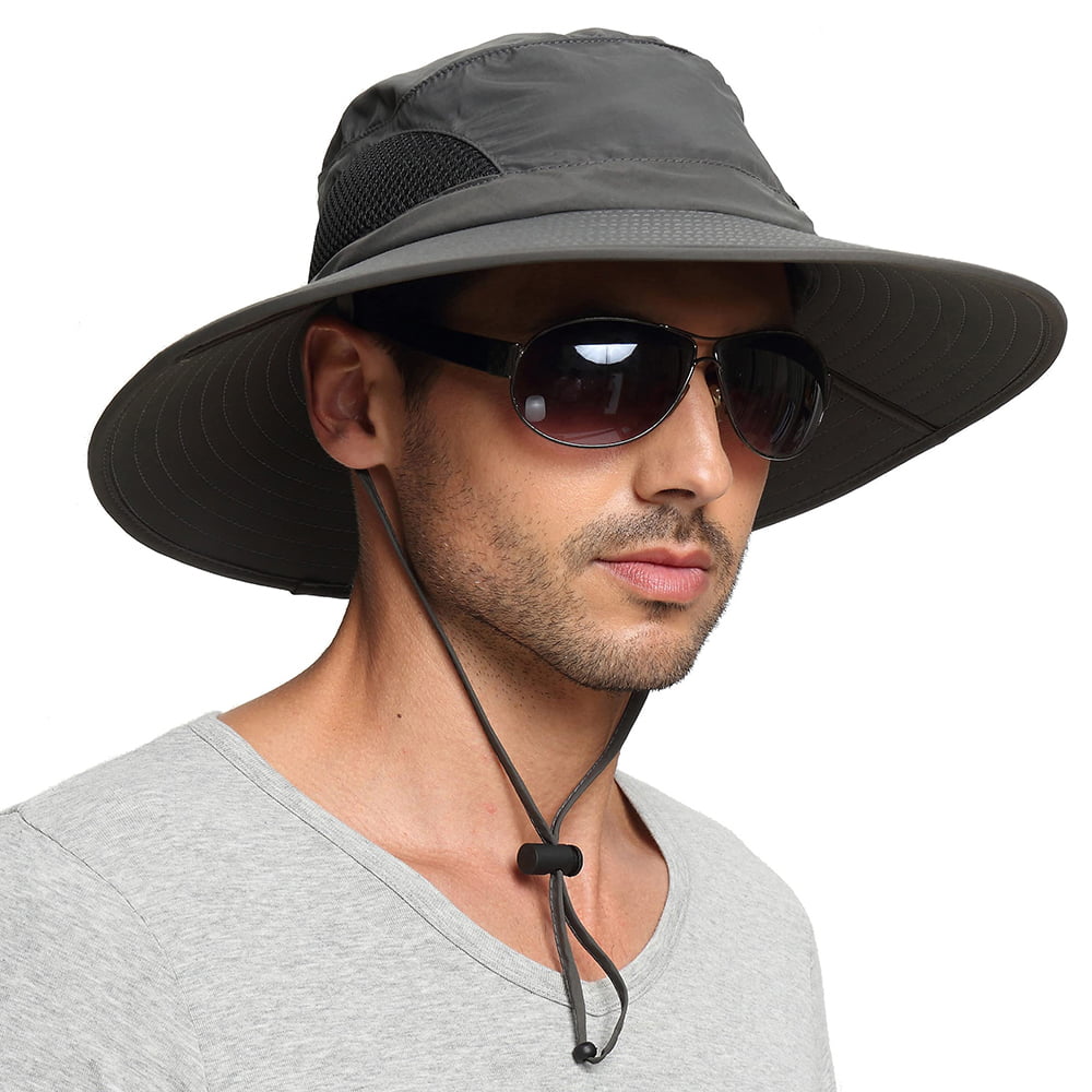 Outdoor Fishing Hat Breathable Lightweight Wide Brim Hat with Neck